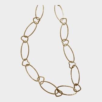 Ketting schakel hart ovaal