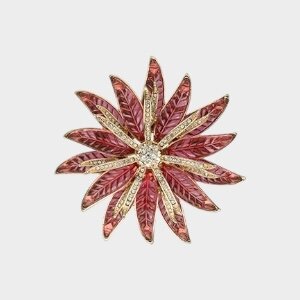 Broche bloem magenta