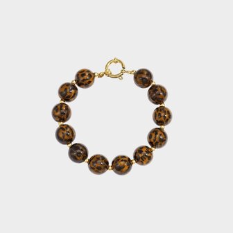 Armband kraal slot leopard