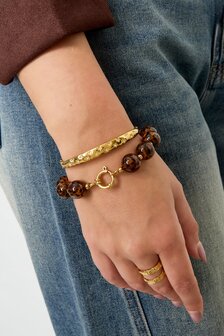 Armband kraal slot leopard