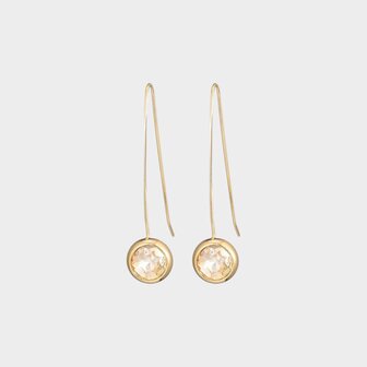 Oorbellen haak crystal nude