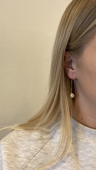 Oorbellen haak crystal nude