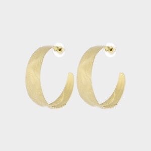 Gouden matte creool oorbellen