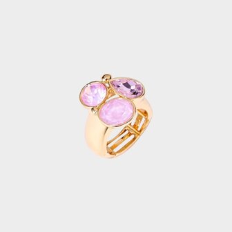 Ring crystal roze