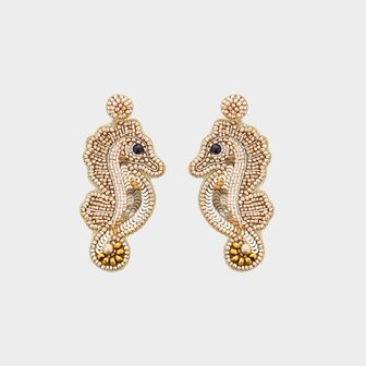 Oorbellen kraal zand zeepaard