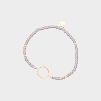 Armband facet grijs ring