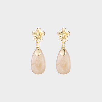 Oorbellen bloem druppel zand