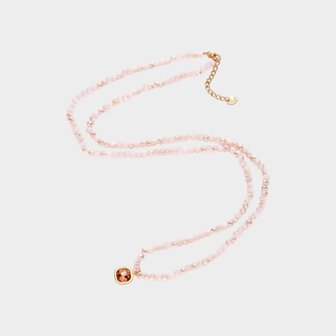 Ketting kraal crystal roze