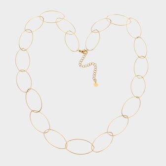 Ketting schakel ovaal staal