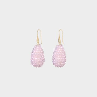 Oorbellen haak pegel roze