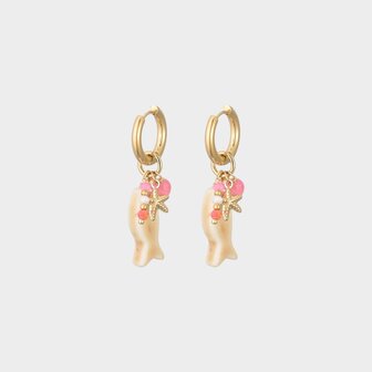 Oorbellen creool vis multi