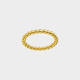 Ring bolletjes goud 17,5