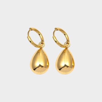 Oorbellen creool drop goud