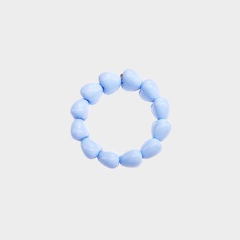 Armband hart kraal blauw