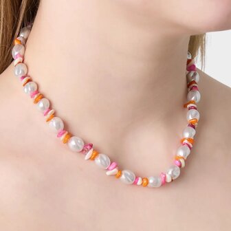 Ketting parel steen multi