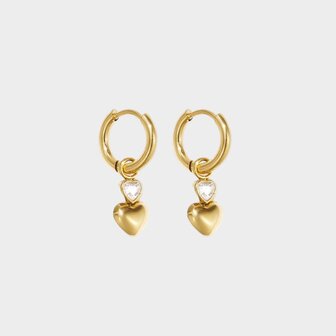 Oorbellen zirconia hart wit