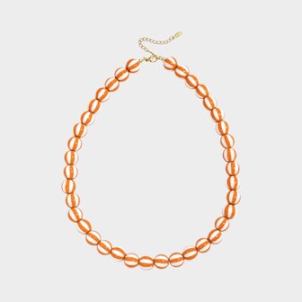 Ketting kraal streep oranje