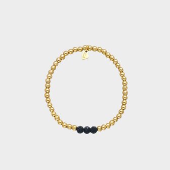 Armband trio crystal zwart