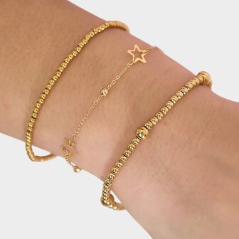 Armband goud kraal solo