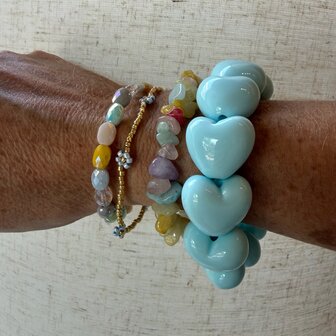 Armband harten resin lichtblauw