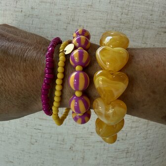 Armband rocaille fuchsia