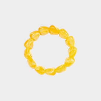 Armband harten resin okergeel
