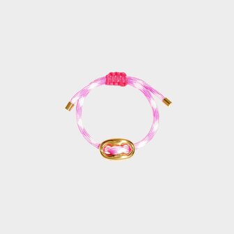 Armband boon staal felroze
