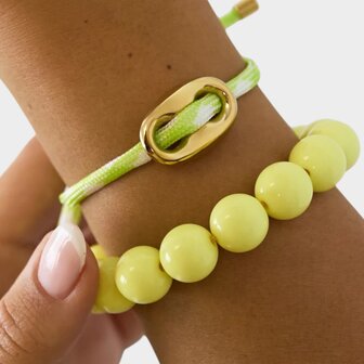 Armband boon staal felroze