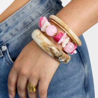 Armband beads staal zomer