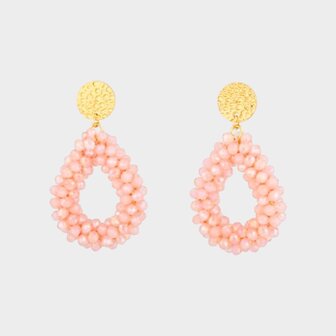 Oorbellen candy drop roze