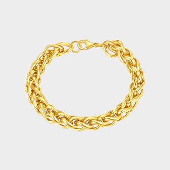 Armband schakel grof goud