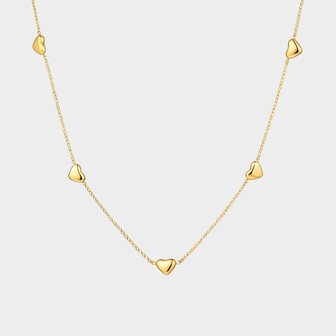 Ketting staal goud hart