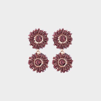 Oorbellen duo rond rood