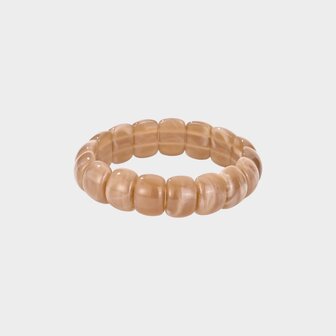 Armband resin kraal lichtbruin