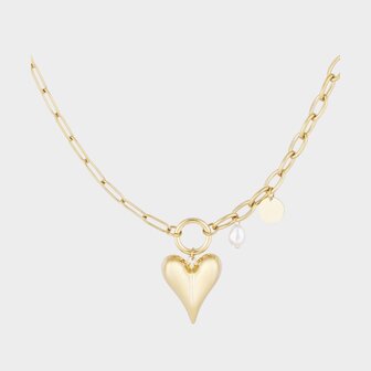 Ketting schakel hart parel