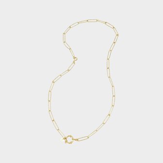 Ketting schakel goud geborsteld