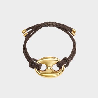 Armband boon staal bruin