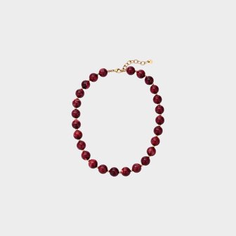 Ketting kraal resin bordeaux