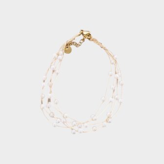 Armband gevlochten parels