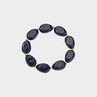 Armband ovaal resin zwart