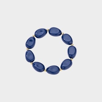 Armband ovaal resin blauw
