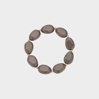 Armband ovaal resin taupe