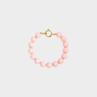 Armband kraal slot roze