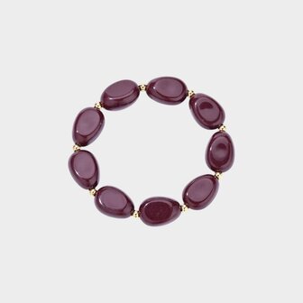 Armband ovaal resin magenta
