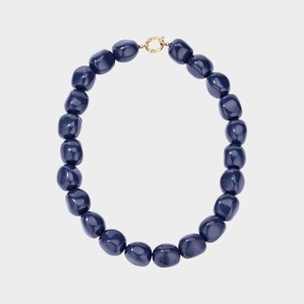 Ketting beads resin blauw