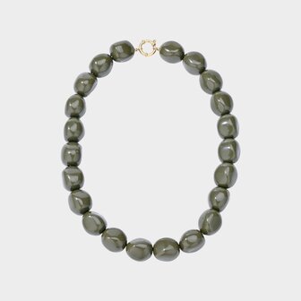 Ketting beads resin olijf