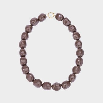 Ketting beads resin bruin