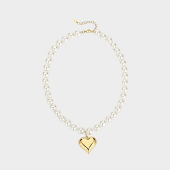 Ketting kraal hart parel