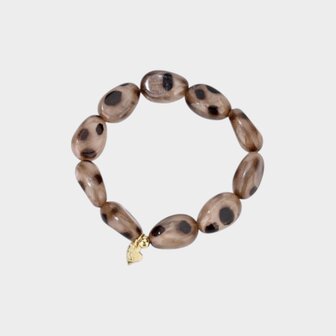Armband bruin resin stip