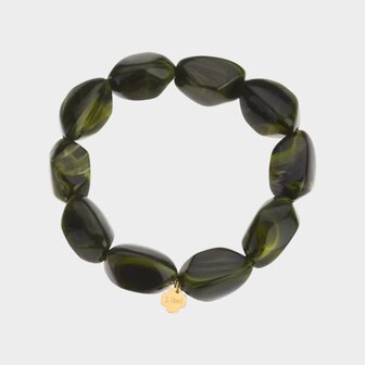Armband kraal resin groen